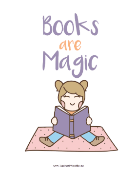 Books Are Magic Sign Teachers Printable