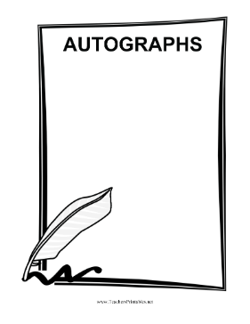 Class Autograph Page Teachers Printable