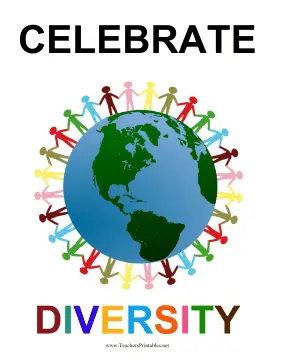 Classroom Diversity Poster Teachers Printable