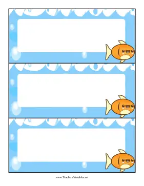 Desk Labels Fish Teachers Printable