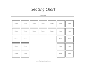 Double Horseshoe Seating Chart Teachers Printable