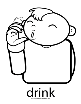 Drink Sign Teachers Printable