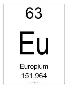 Europium Teachers Printable