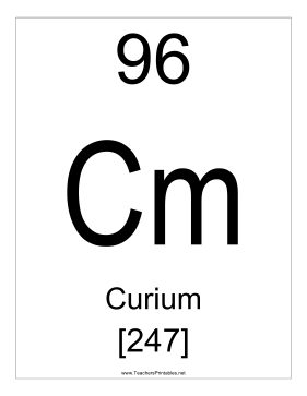 Curium Teachers Printable