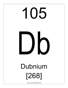 Dubnium Teachers Printable