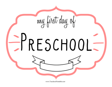 first day of preschool clip art