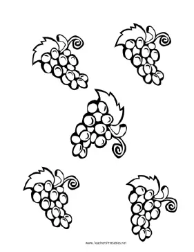 Grape Templates Teachers Printable