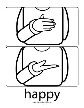 Happy Sign Teachers Printable