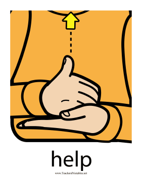 Help Sign Color Teachers Printable
