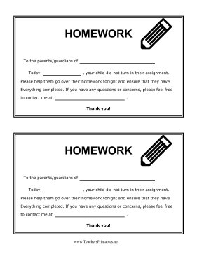 homework reminder message