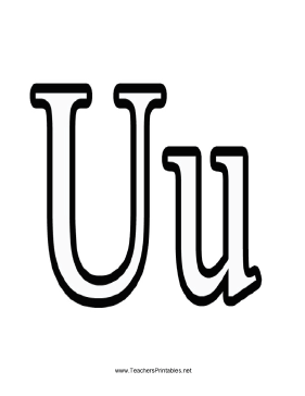 Letter U Teachers Printable