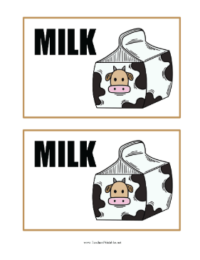 Milk Signs Teachers Printable
