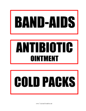 Nurse Office Labels First Aid Teachers Printable