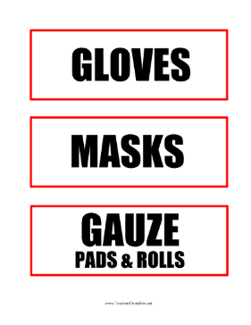 Nurse Office Labels First Aid 2 Teachers Printable