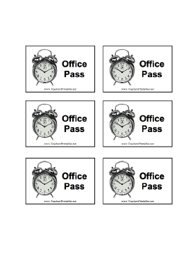 Office Pass Teachers Printable