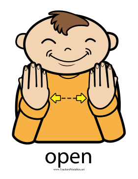 Open Sign Color Teachers Printable