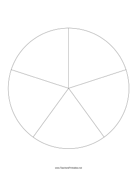 Pie Chart Template-5 Slices Teachers Printable
