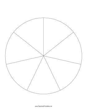 Pie Chart Template-7 Slices Teachers Printable