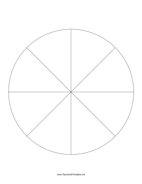 Pie Chart Template-8 Slices Teachers Printable