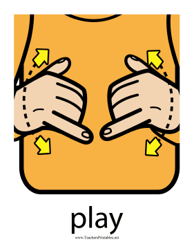 Play Sign Color Teachers Printable