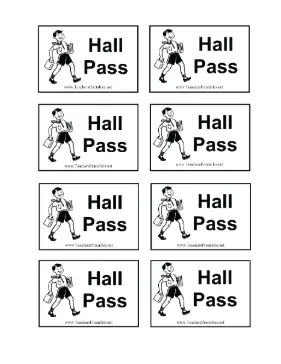 Retro Hall Pass Teachers Printable