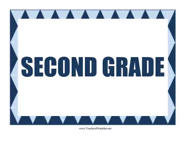 Second Grade Sign Teachers Printable