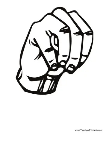Sign Language M Teachers Printable