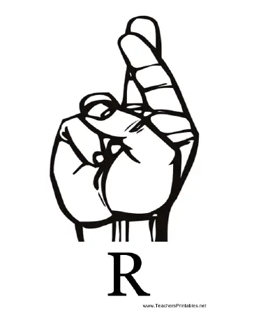 Sign Language with R Teachers Printable