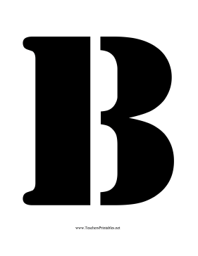Stencil B Teachers Printable