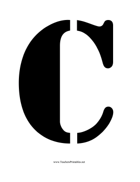 Stencil C Teachers Printable