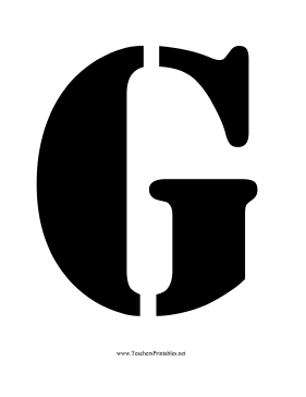 Stencil G Teachers Printable