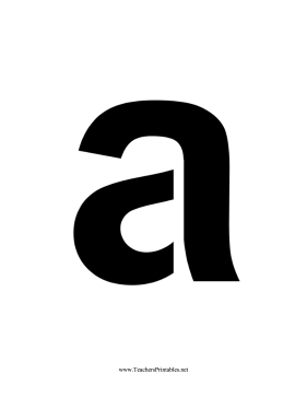 Stencil Lowercase A Teachers Printable