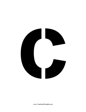 Stencil Lowercase C Teachers Printable