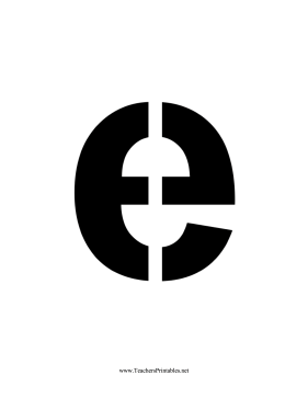 Stencil Lowercase E Teachers Printable