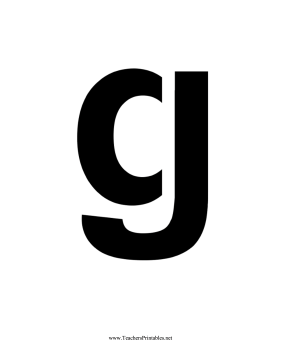 Stencil Lowercase G Teachers Printable