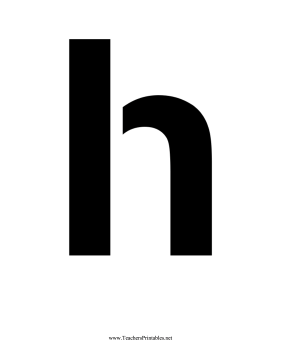 Stencil Lowercase H Teachers Printable