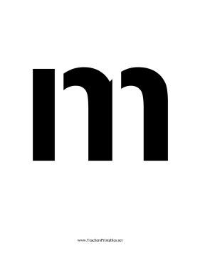 Stencil Lowercase M Teachers Printable