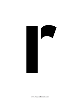 Stencil Lowercase R Teachers Printable