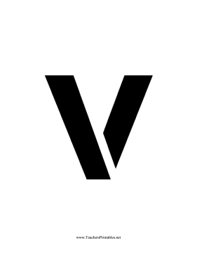 Stencil Lowercase V Teachers Printable