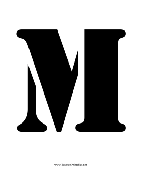 Stencil M Teachers Printable