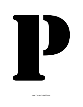 Stencil P Teachers Printable
