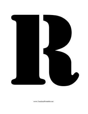 Stencil R Teachers Printable