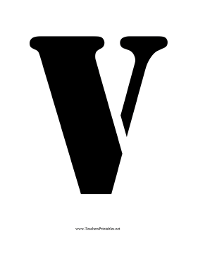 Stencil V Teachers Printable