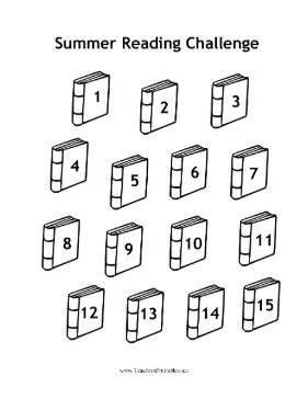 Summer Reading Challenge Teachers Printable