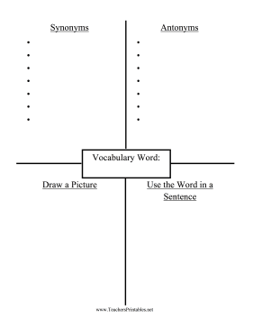 Word Map Teachers Printable