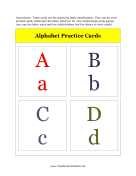 A to D Alphabet Flash Cards teachers printables