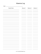 Absence Log