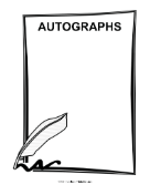 Class Autograph Page teachers printables