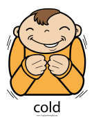 Cold Sign Color teachers printables