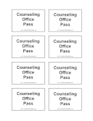 Counseling Office Pass teachers printables